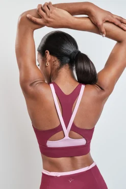 Sujetador deportivo burdeos 4D STRETCH