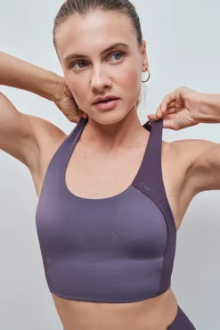Sujetador deportivo crop 4D Stretch morado