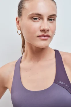 Sujetador deportivo crop 4D Stretch morado