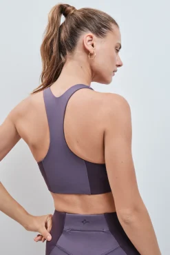 Sujetador deportivo crop 4D Stretch morado
