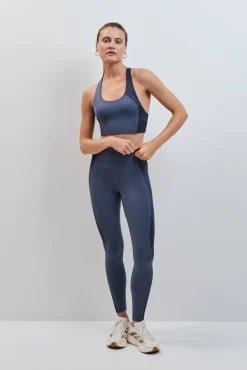 Sujetador deportivo crop 4D Stretch azul oscuro