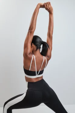Sujetador deportivo 4D Stretch contraste negro