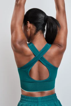 Sujetador deportivo 4D Stretch reversible verde