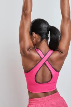 Sujetador deportivo 4D Stretch reversible rosa
