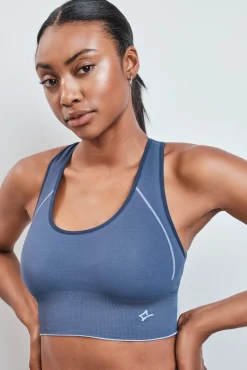 Sujetador deportivo 4D Stretch reversible azul