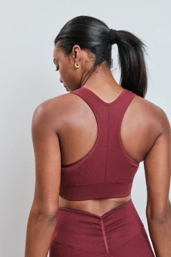 Sujetador deportivo rojo cremallera SEAMLESS FIT