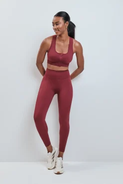Sujetador deportivo rojo cremallera SEAMLESS FIT