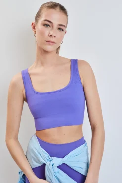 Sujetador deportivo SEAMLESS COMFORT vichy morado