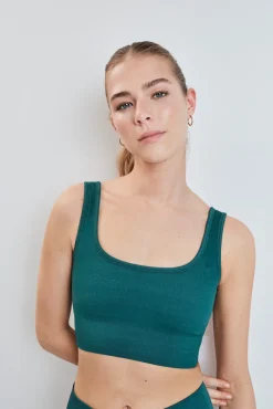 Sujetador deportivo SEAMLESS COMFORT vichy verde