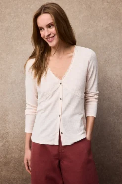 Top cardigan blonda