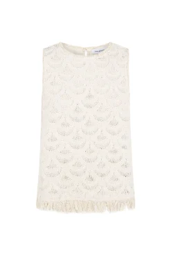 Top crochet sin mangas