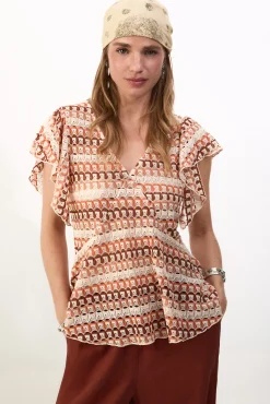 Top estructura multicolor