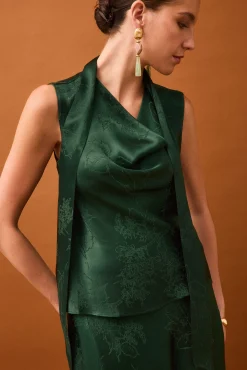 Top lazo jacquard