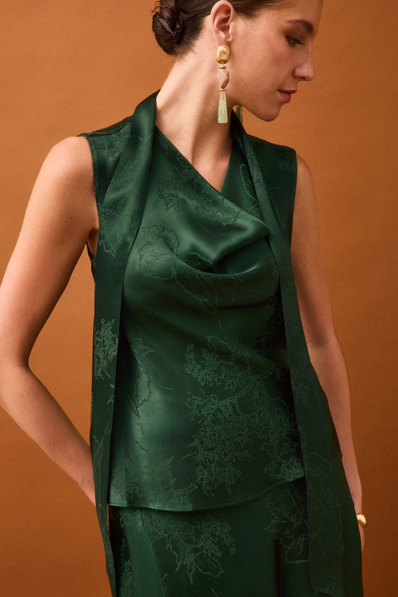 Top lazo jacquard