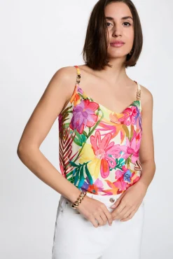 Top lencero estampado floral