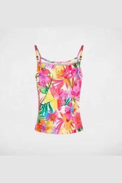 Top lencero estampado floral