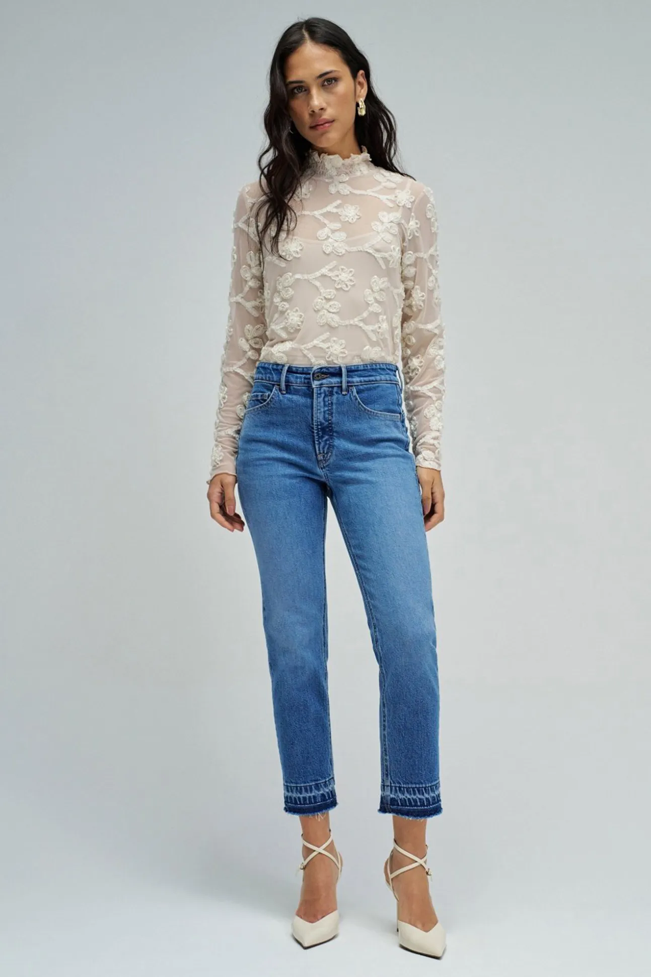 Vaqueros faith push in cropped slim