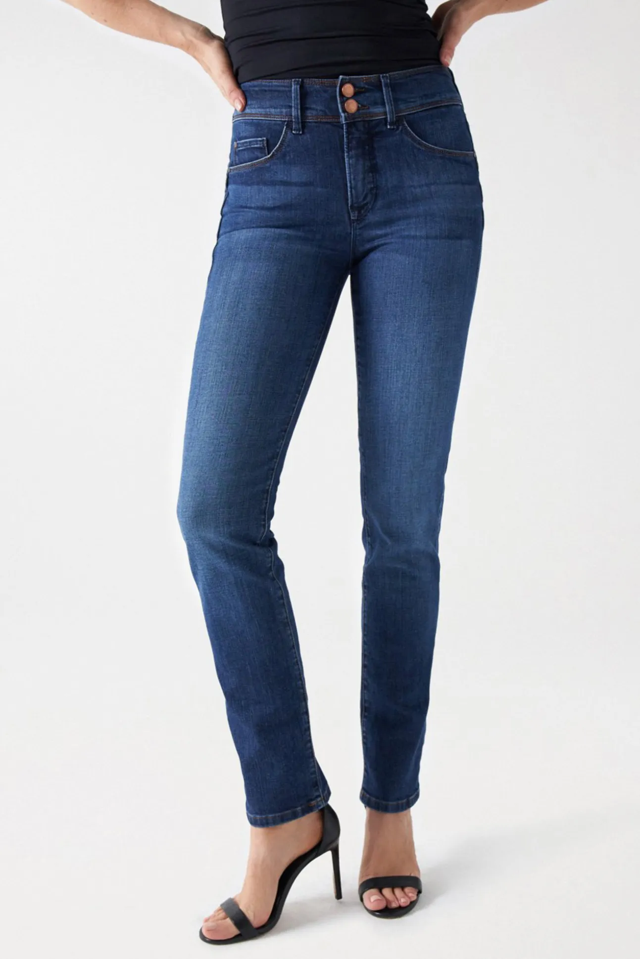 Vaqueros secret push in slim