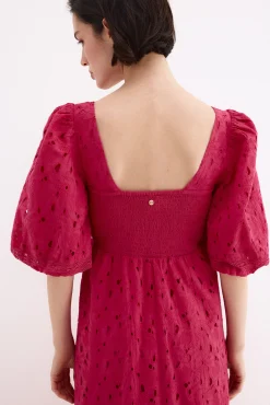 Vestido algodón bordados