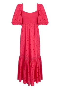 Vestido algodón bordados