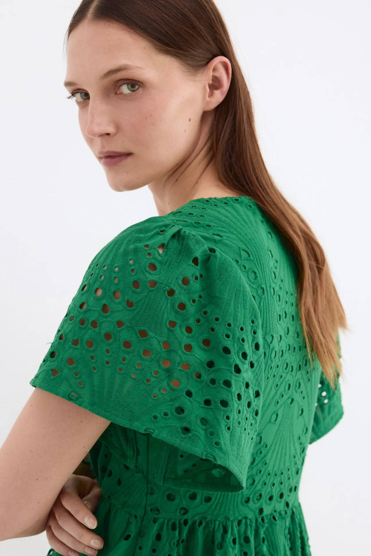 Vestido algodón bordados