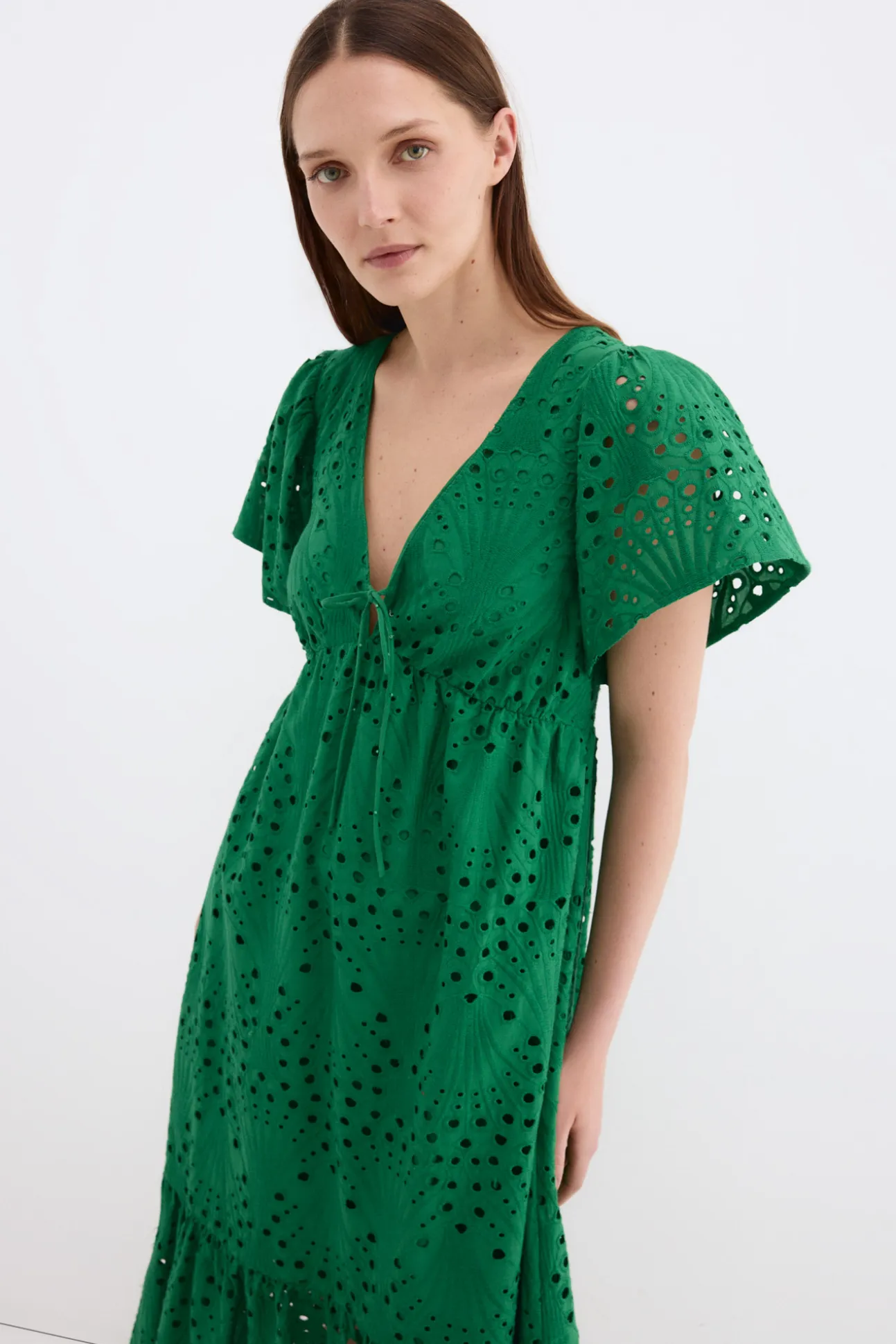 Vestido algodón bordados