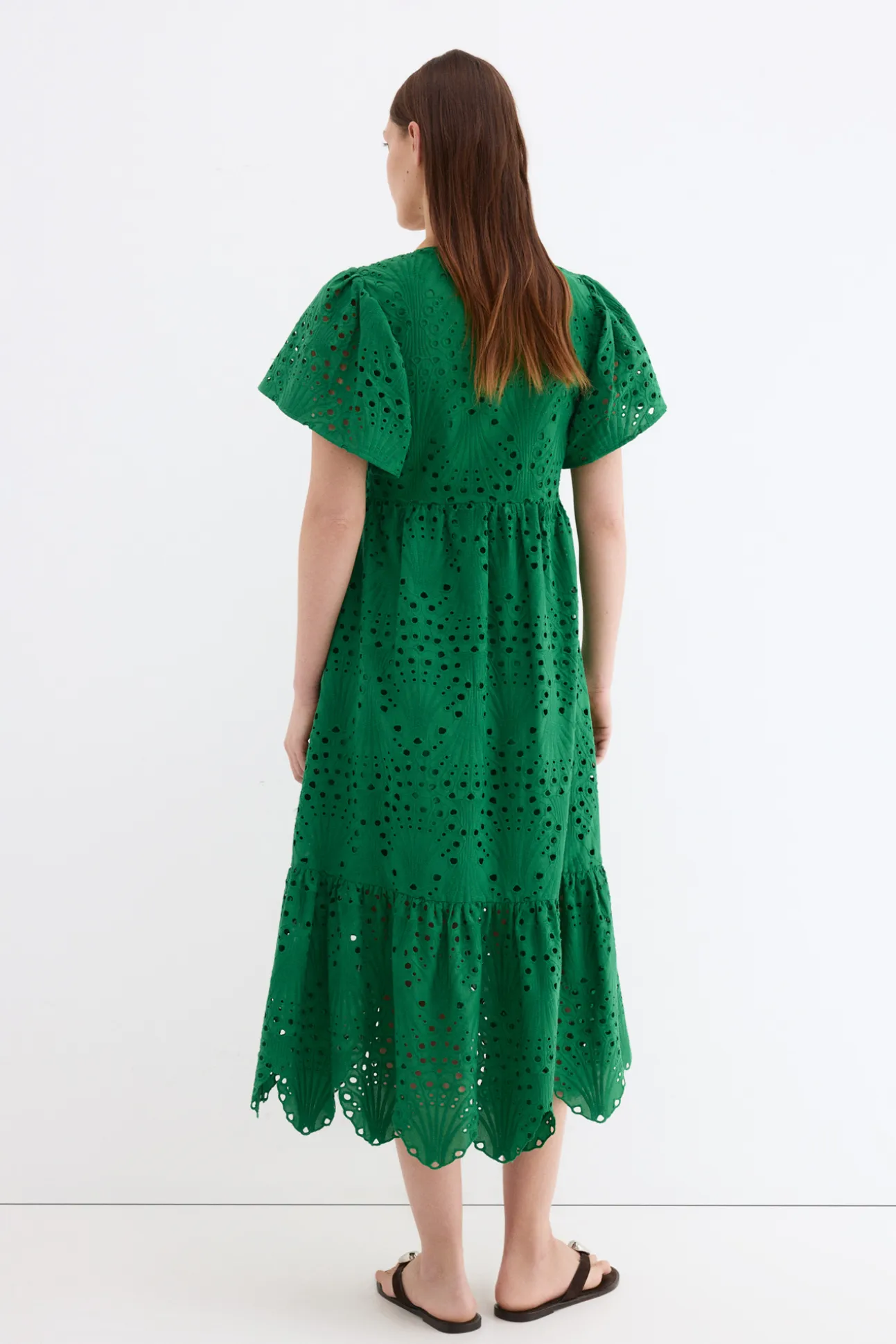 Vestido algodón bordados