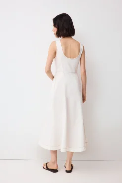 Vestido algodón botones
