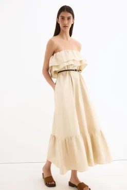 Vestido algodón palabra de honor