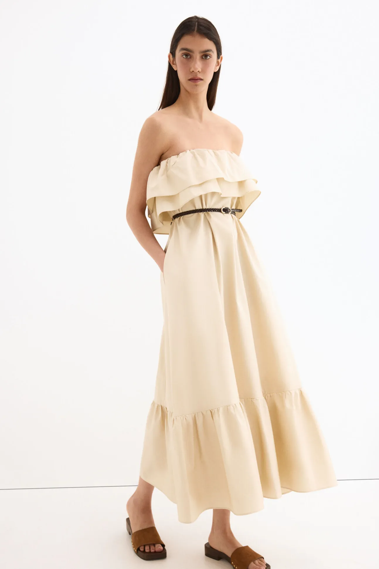 Vestido algodón palabra de honor