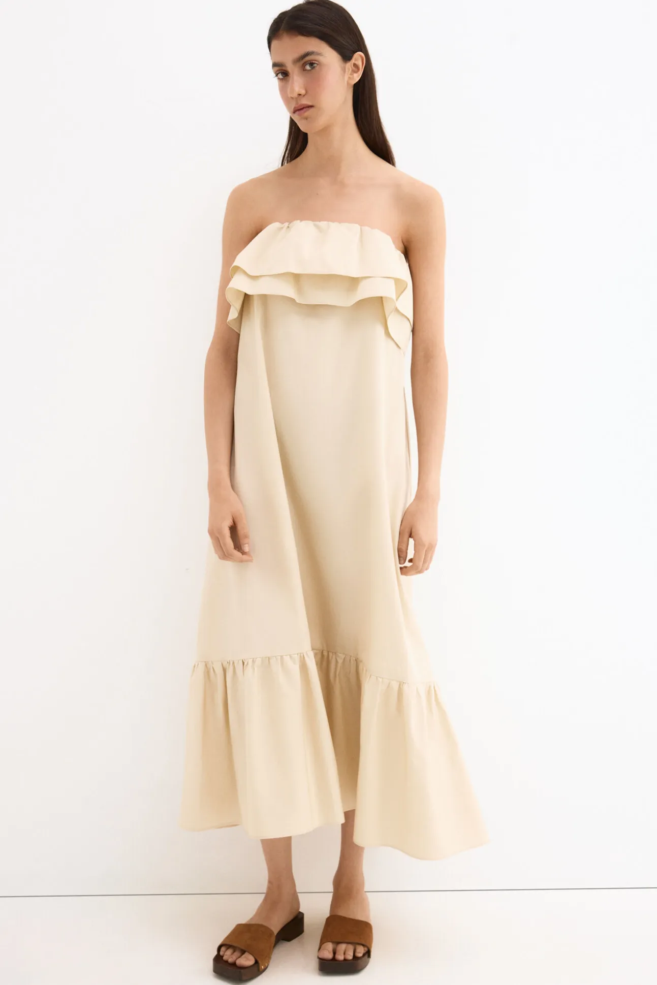 Vestido algodón palabra de honor