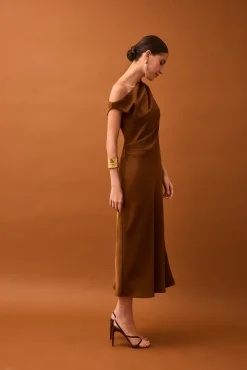 Vestido asimétrico midi
