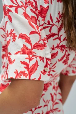Vestido camisero con estampado floral