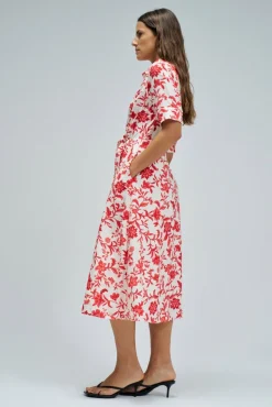 Vestido camisero con estampado floral