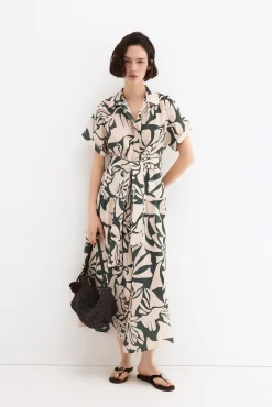 Vestido camisero estampado