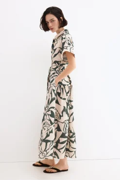 Vestido camisero estampado