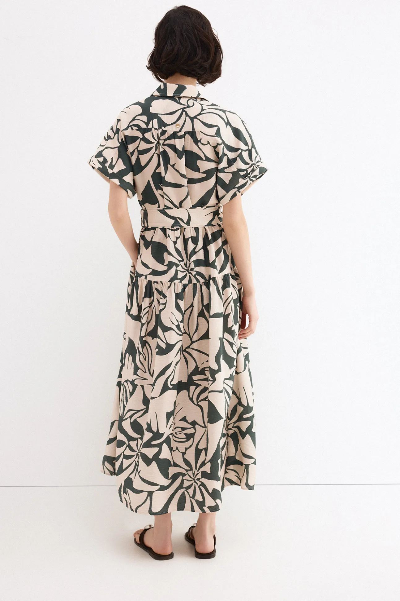 Vestido camisero estampado