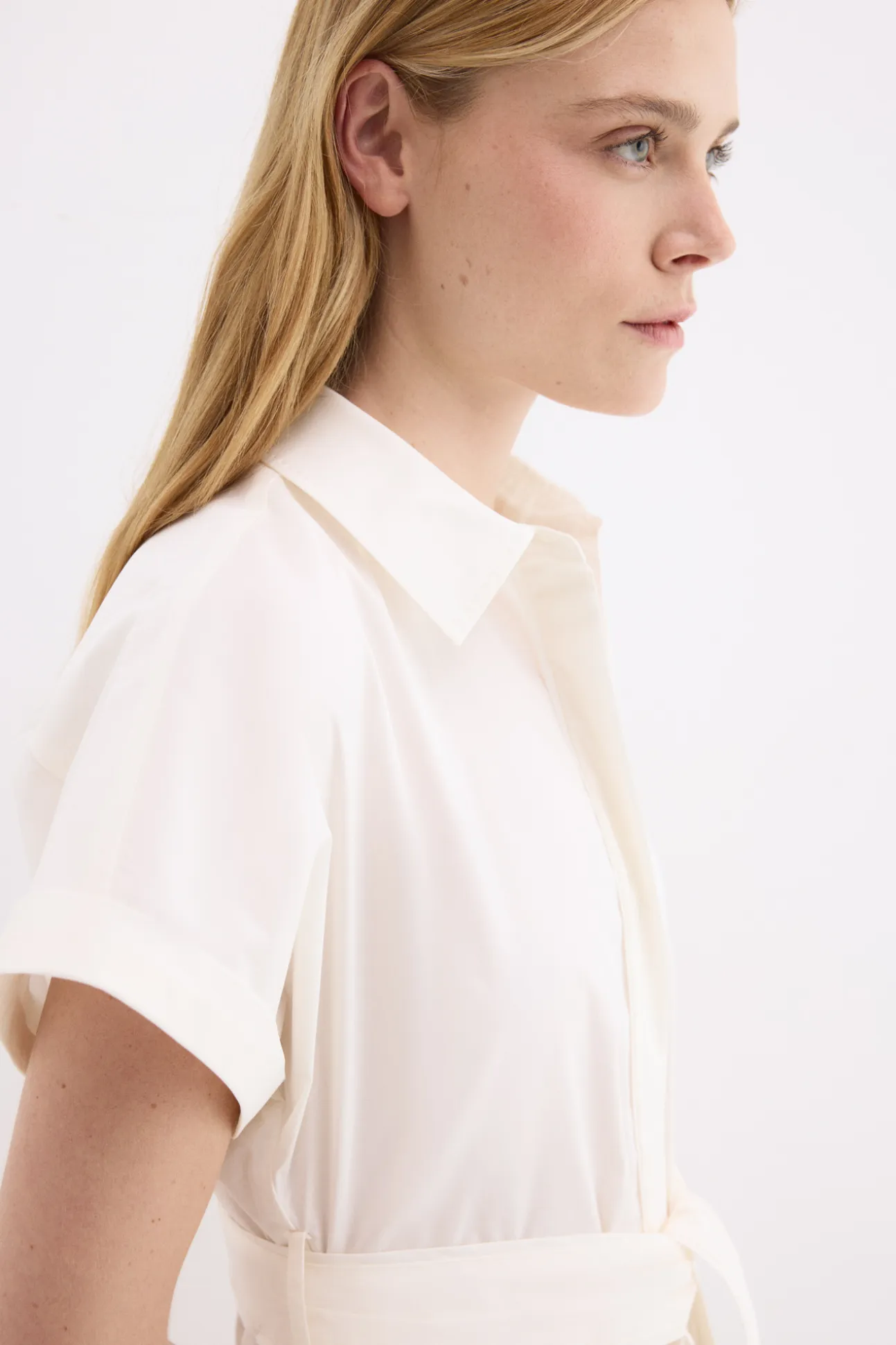 Vestido camisero popelín
