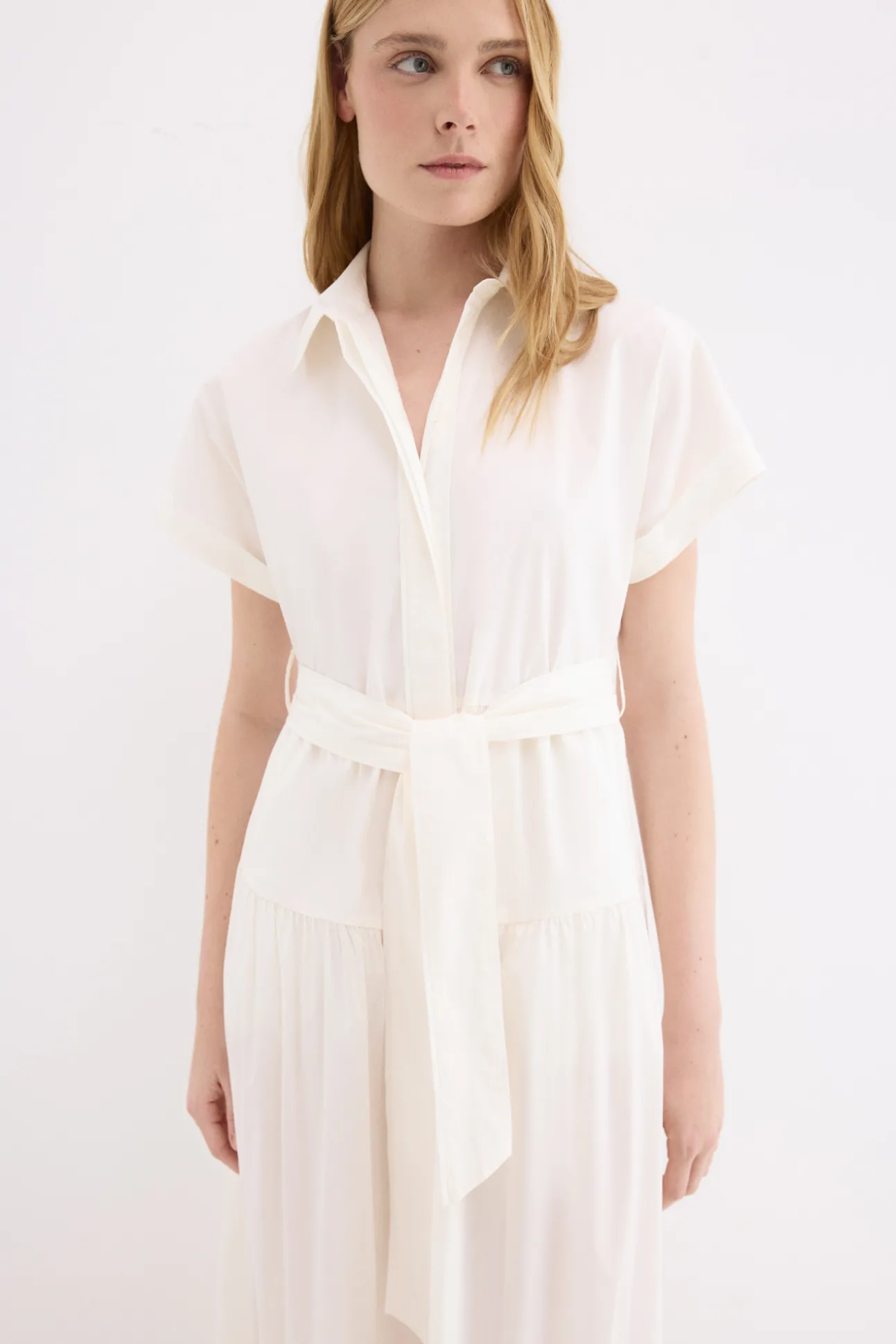 Vestido camisero popelín