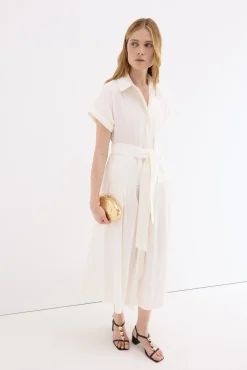 Vestido camisero popelín