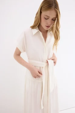 Vestido camisero popelín