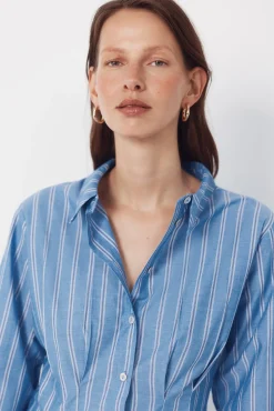 Vestido camisero rayas