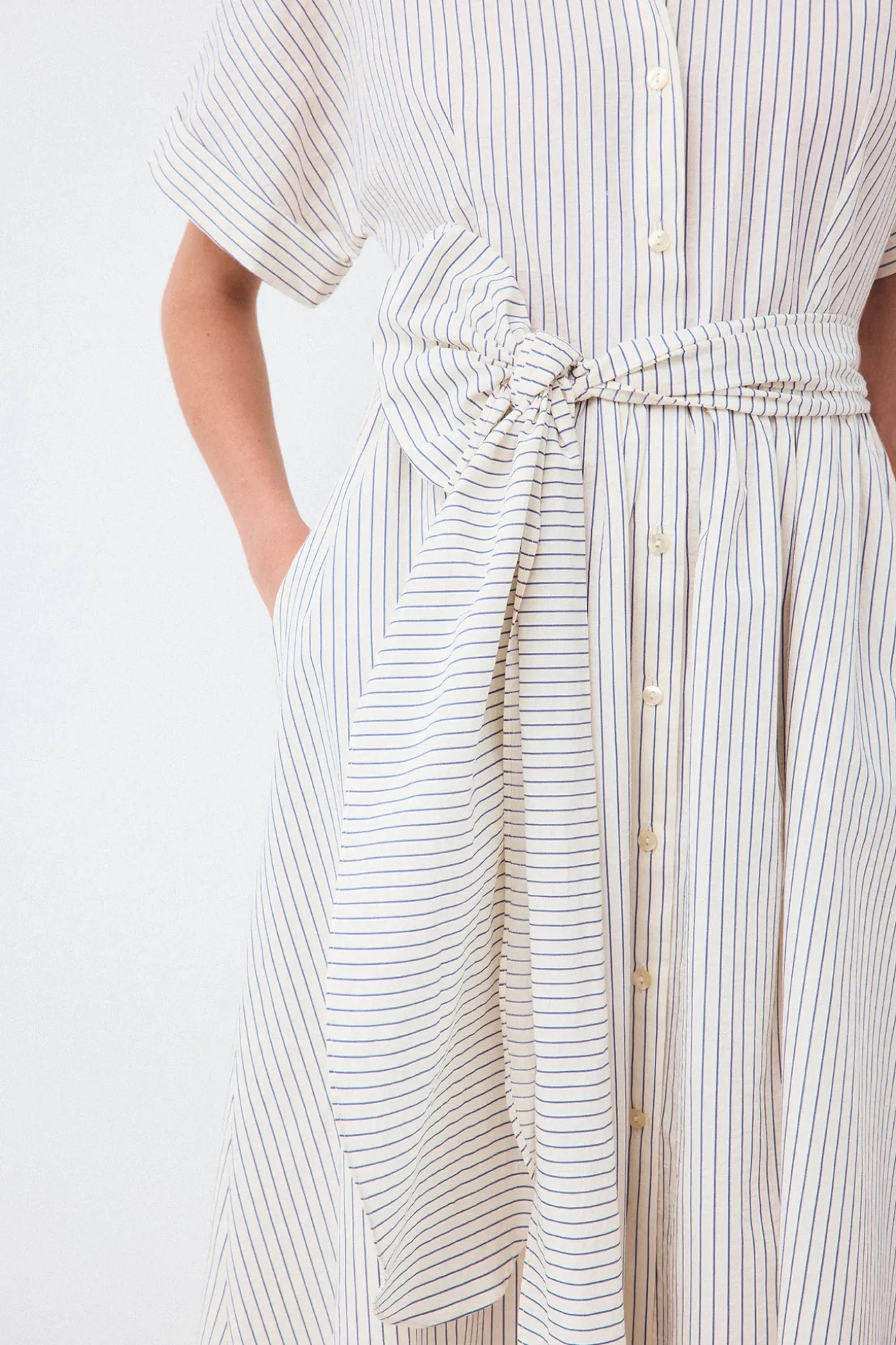 Vestido camisero seersucker