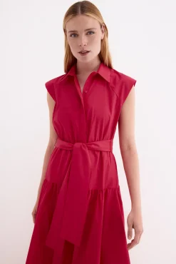 Vestido camisero sin mangas