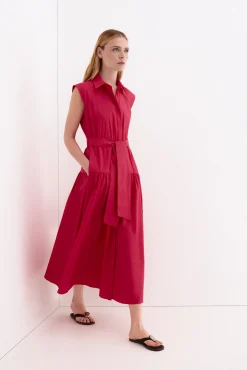 Vestido camisero sin mangas