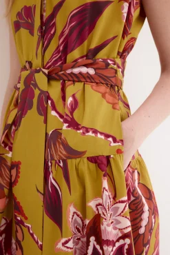 Vestido camisero sin mangas estampado