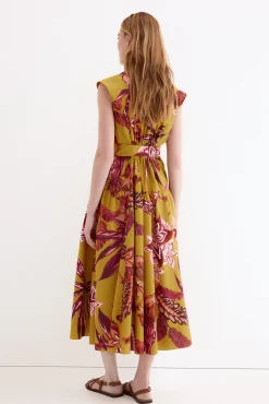 Vestido camisero sin mangas estampado