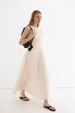 Vestido combinado con cuerpo de punto
