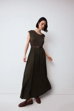 Vestido combinado detalle nudo