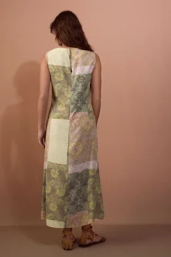 Vestido cortes estampado